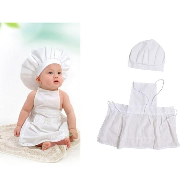 Studio Props Baby Outfit Chef Hat Apron Newborn Photo Props - Kate Backdrop AU