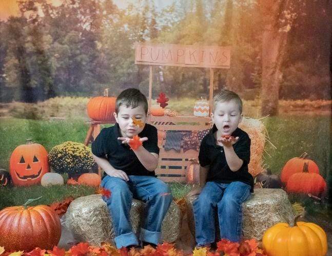 Kate Halloween Photography Backdrop For Party Pumpkins Grassland - Kate Backdrop AU