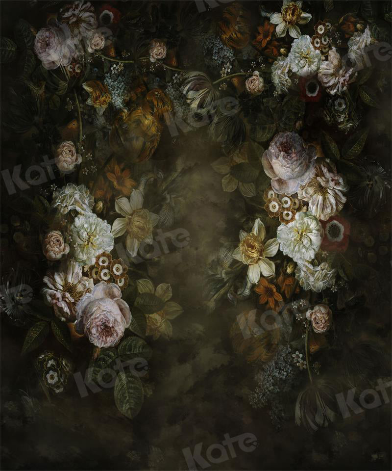 Kate Vintage Flowers Boudoir Backdrop for Photography - Kate Backdrop AU