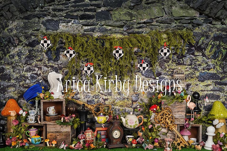 Kate Spring Alice Tea Fairy Tale Backdrop Designed by Arica Kirby - Kate Backdrop AU