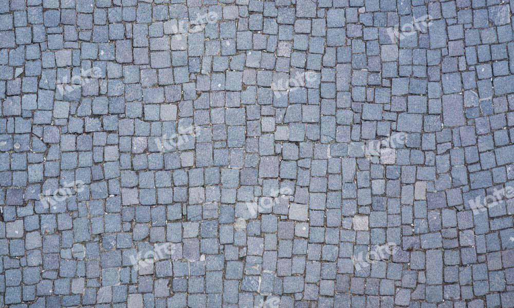Kate Blue-grey Stone Brick Rubber Floor Mat - Kate Backdrop AU
