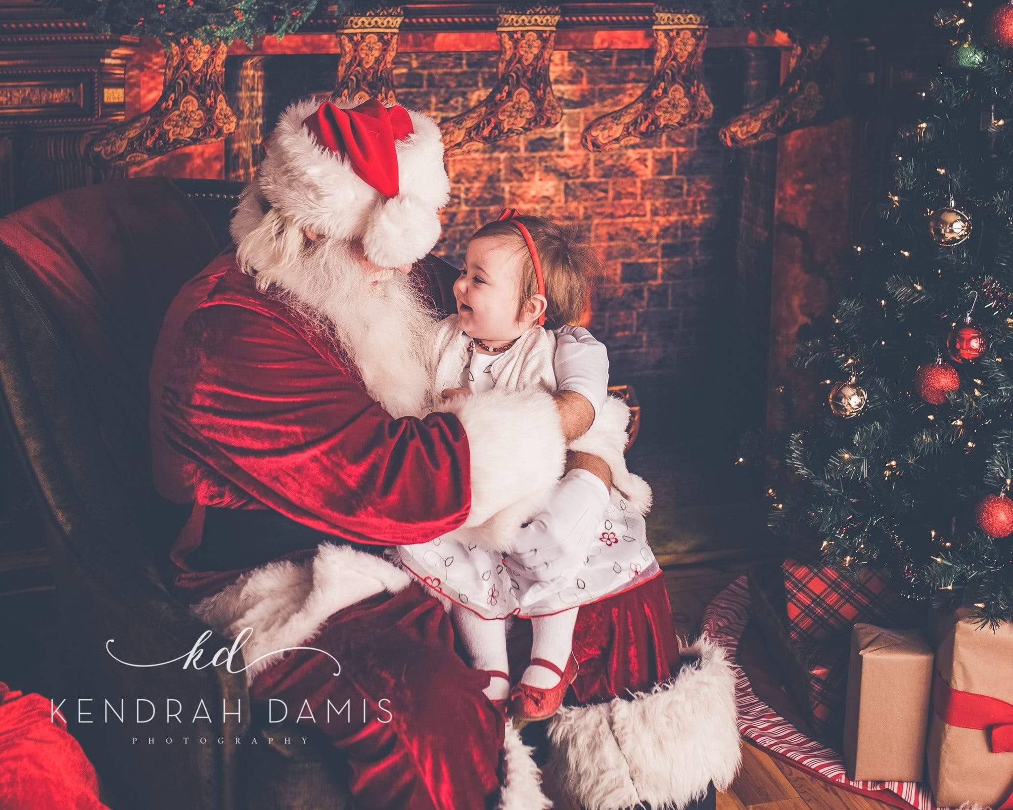 Kate Christmas Fireplace Backdrop Photography - Kate Backdrop AU