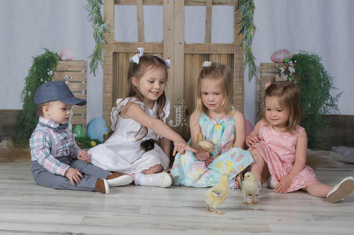 Kate Easter Barn Door Spring Decoration Backdrop - Kate Backdrop AU