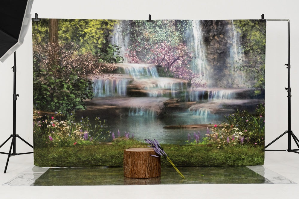 Kate Mermaid Falls Spring Easter Backdrop - Kate Backdrop AU