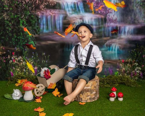 Kate Mermaid Falls Spring Easter Backdrop - Kate Backdrop AU