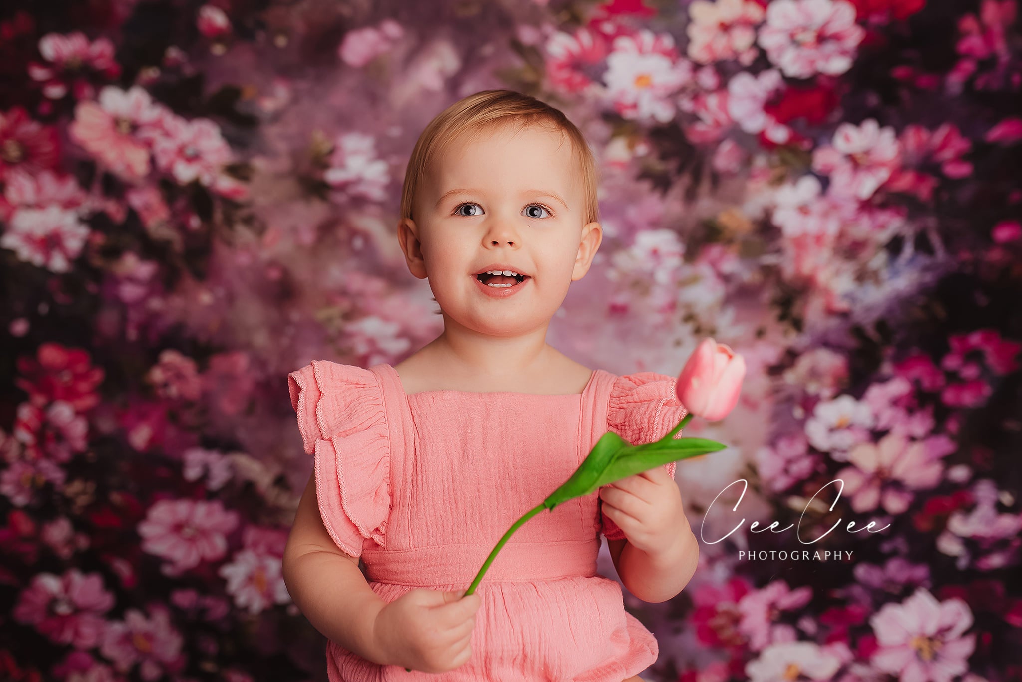 Kate Fantasy Purple Flowers Valentines background for Photography - Kate Backdrop AU