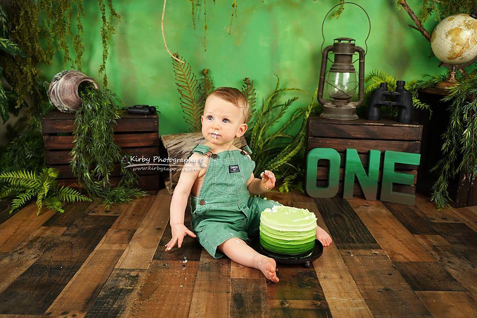Kate Jungle 1st Birthday Summer Backdrop Designed by Arica Kirby - Kate Backdrop AU