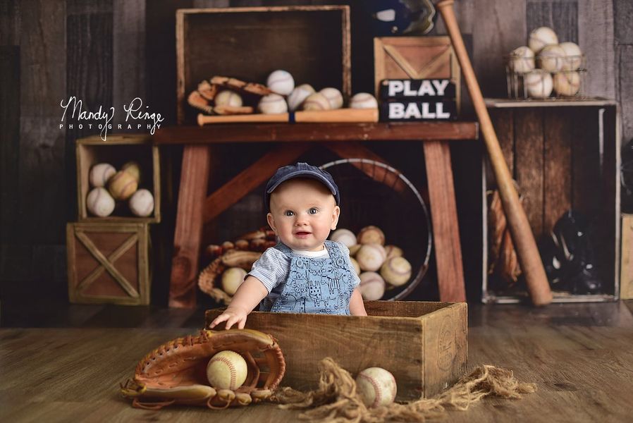 Kate Vintage Baseball Sports Backdrop Designed By Mandy Ringe Photography - Kate Backdrop AU