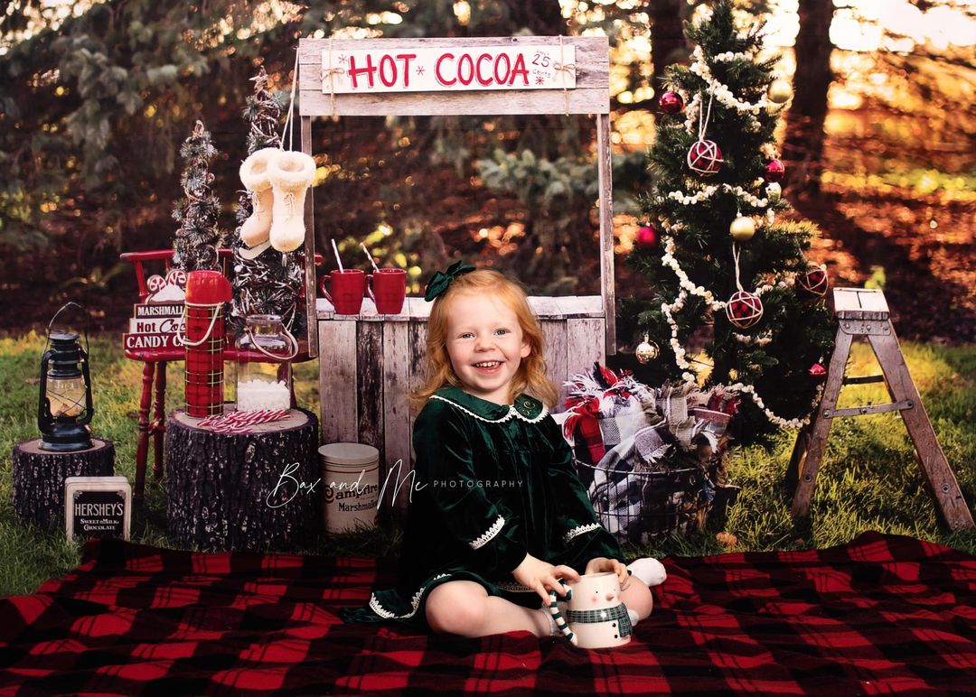 Kate Hot Cocoa Stand Backdrop Designed by Mandy Ringe Photography - Kate Backdrop AU