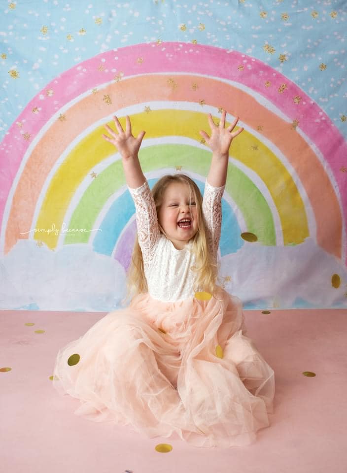 Kate Pastel Sparkle Rainbow Backdrop Designed by Mandy Ringe Photography - Kate Backdrop AU