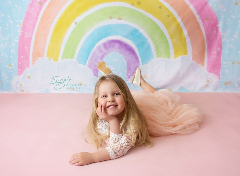 Kate Pastel Sparkle Rainbow Backdrop Designed by Mandy Ringe Photography - Kate Backdrop AU