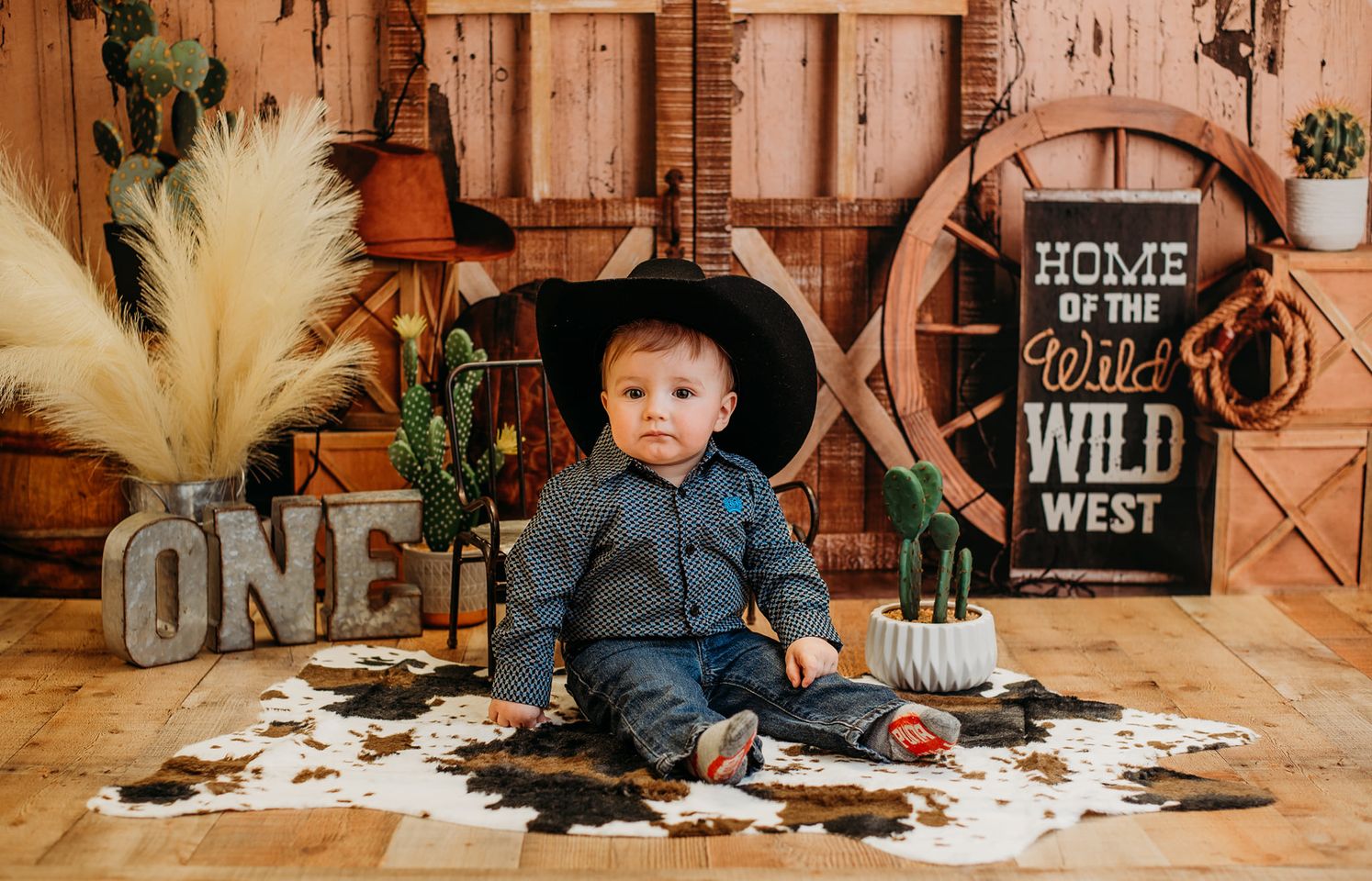 Kate Wild West Birthday Backdrop Designed by Mandy Ringe Photography - Kate Backdrop AU