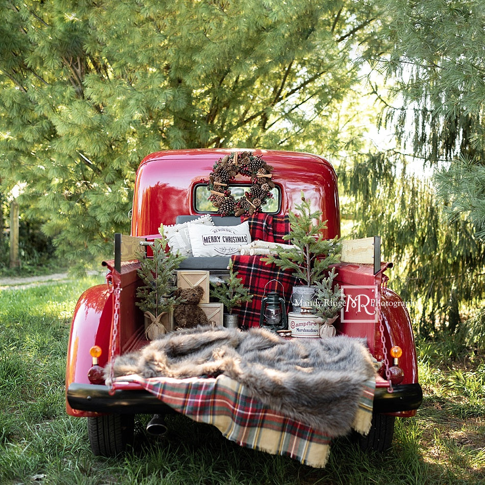 Kate Red Christmas Truck Backdrop Designed by Mandy Ringe Photography - Kate Backdrop AU