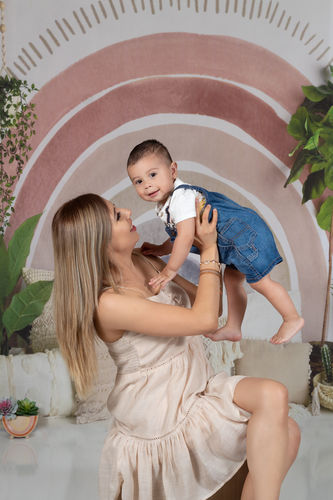 Kate Mother's Day Boho Rainbow Decorated Big Backdrop Designed by Mandy Ringe Photography