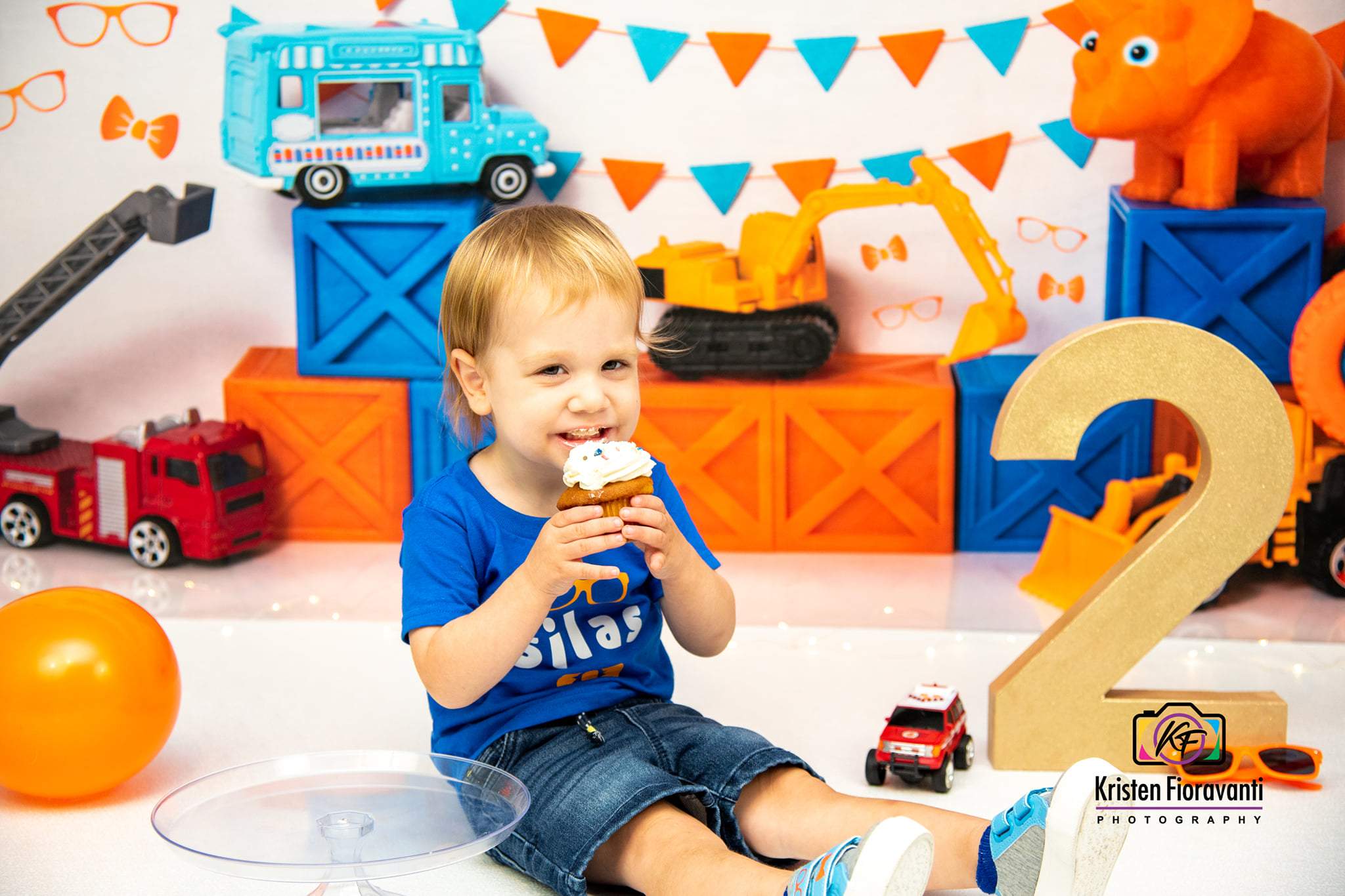 Kate Boy Cake Smash Toy Backdrop Blip Nerd Giggle Guy for Photography Designed by Mini MakeBelieve - Kate Backdrop AU