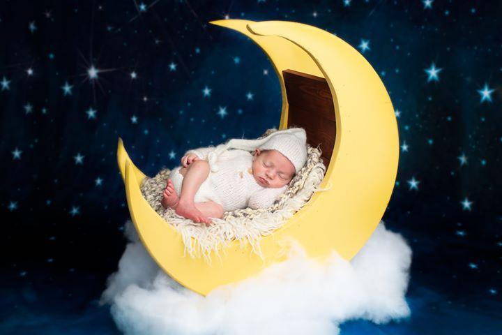 Kate Children Night Blue Sky Light Stars Backdrop - Kate Backdrop AU
