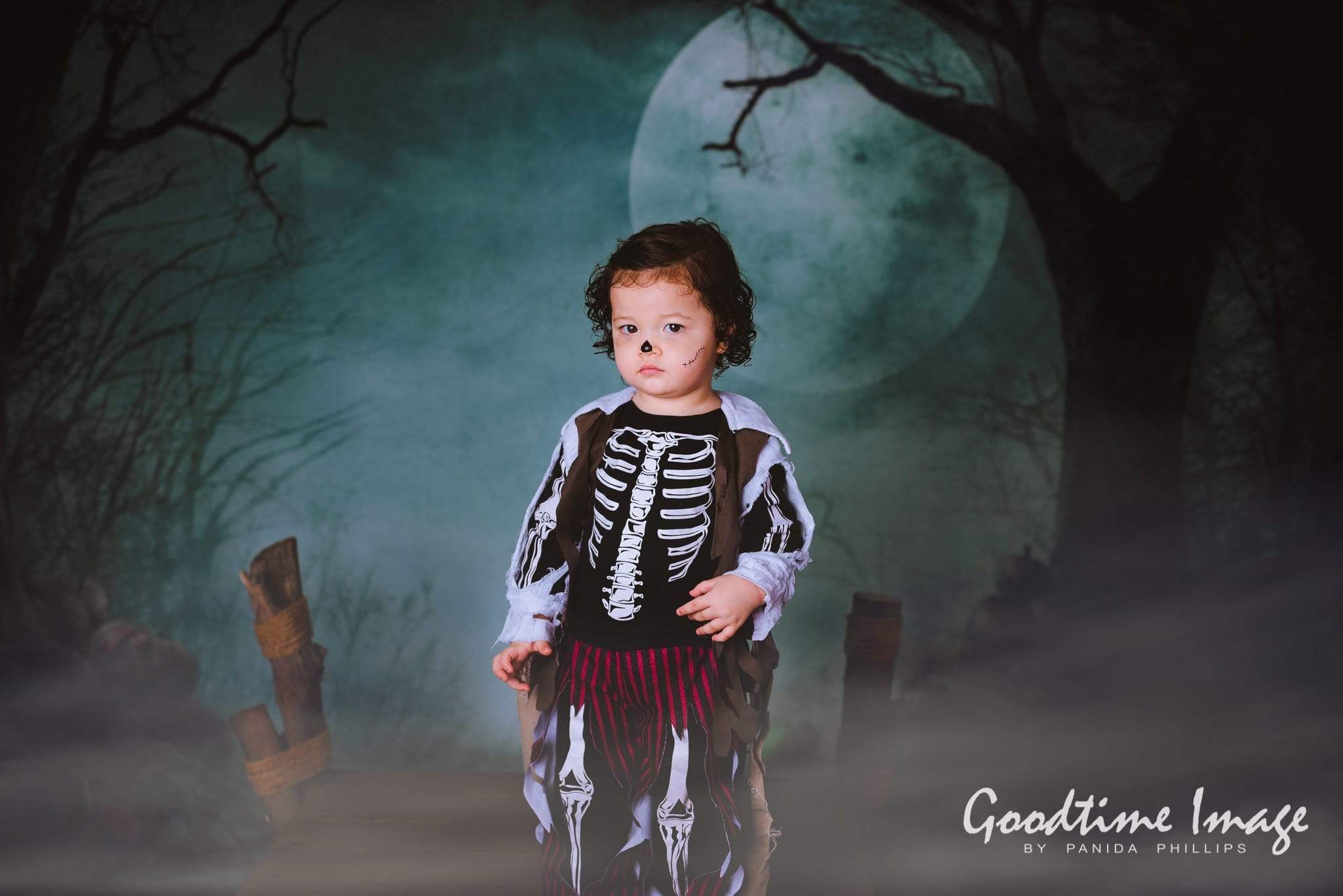 Kate Photography Fantastic Halloween Backdrops Forest Night Moon - Kate Backdrop AU