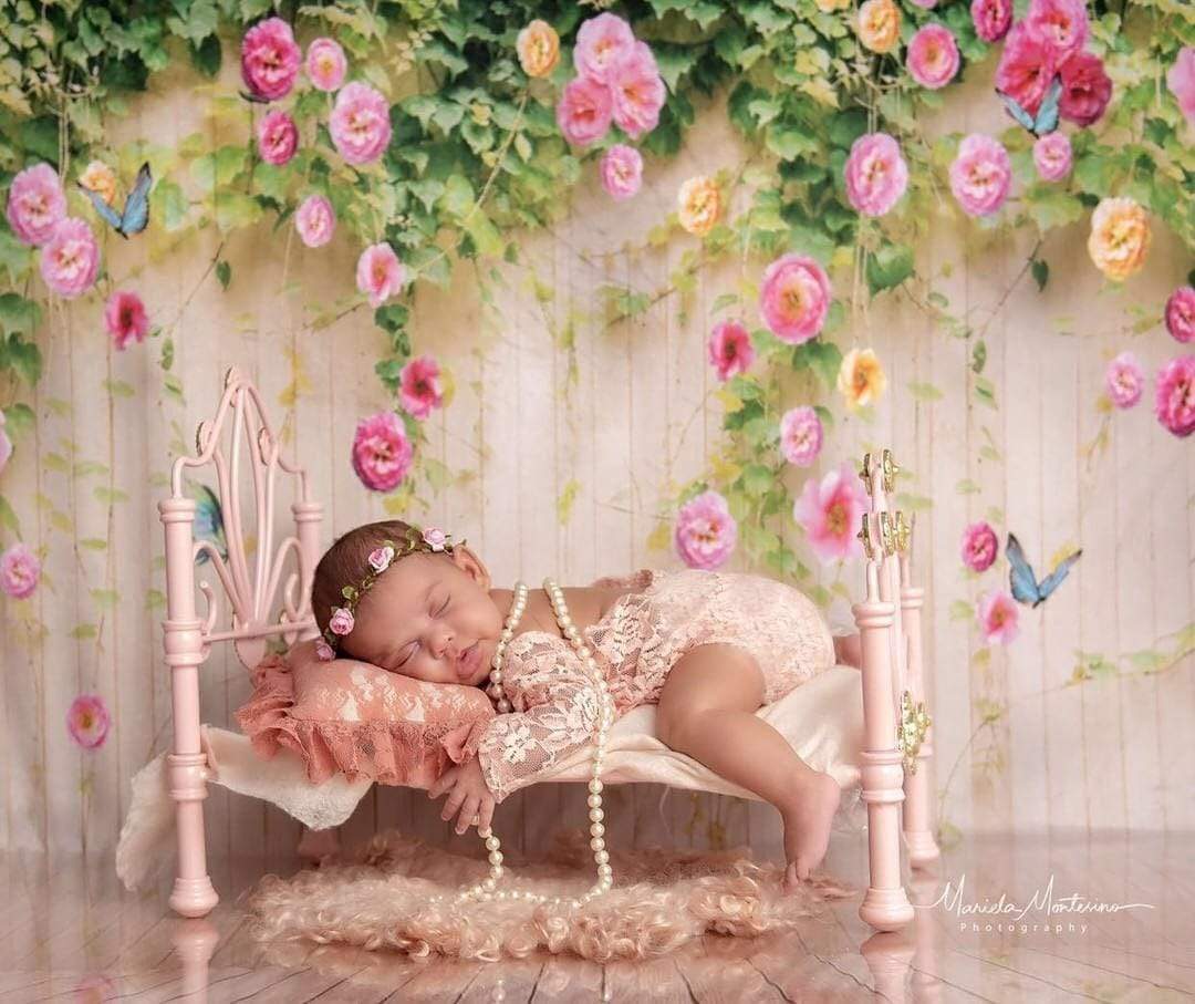 Kate Flower Easter Backdrop wood Floral Background photography - Kate Backdrop AU