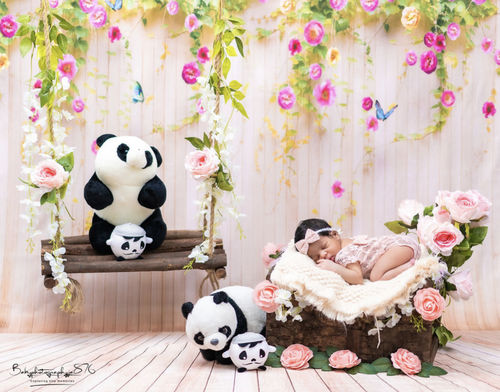 Kate Flower Easter Backdrop wood Floral Background photography - Kate Backdrop AU
