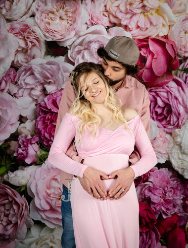 Kate Red And Pink Flower Colored Floral Valentine's Day Backdrop Children - Kate Backdrop AU