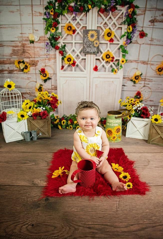 Kate You Are My Sunshine Summer Sunflower Mother's Day Backdrop Designed by Stacilynnphotography - Kate Backdrop AU