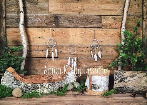 Kate Dreamcatcher with Canoe and Drum Backdrop Designed by Arica Kirby - Kate Backdrop AU