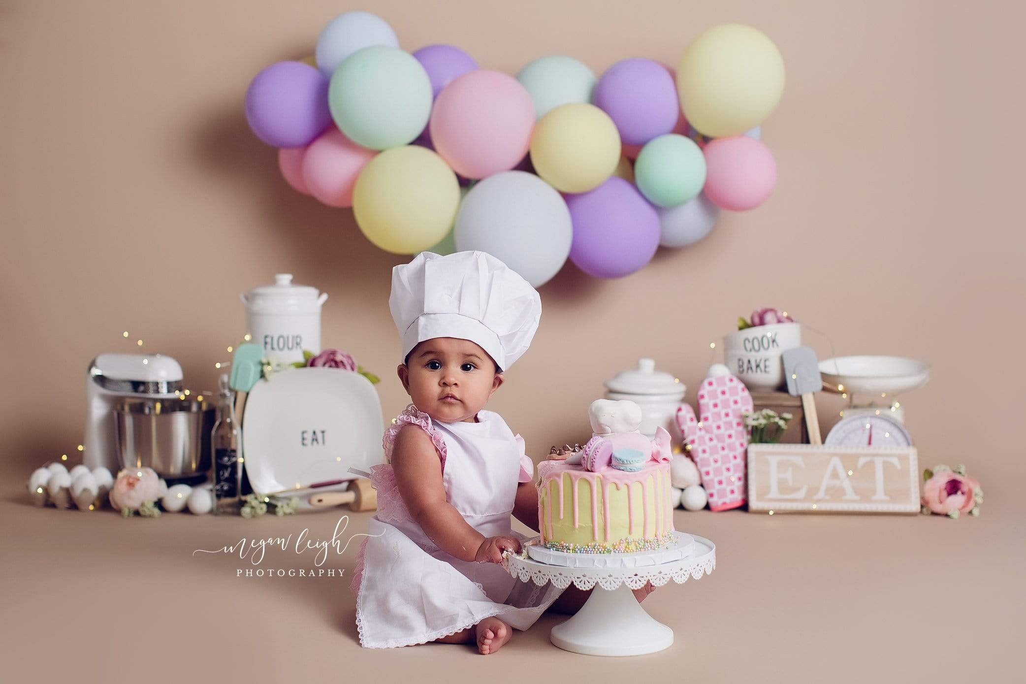 Kate Birthday Cake Smash Baker Children Backdrop Designed by Megan Leigh Photography - Kate Backdrop AU