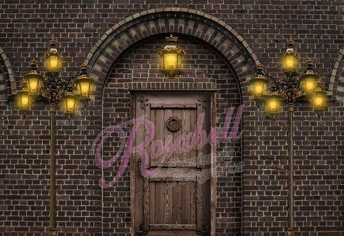 Kate Door with Lamps Backdrop Designed by Rosabell Photography - Kate Backdrop AU