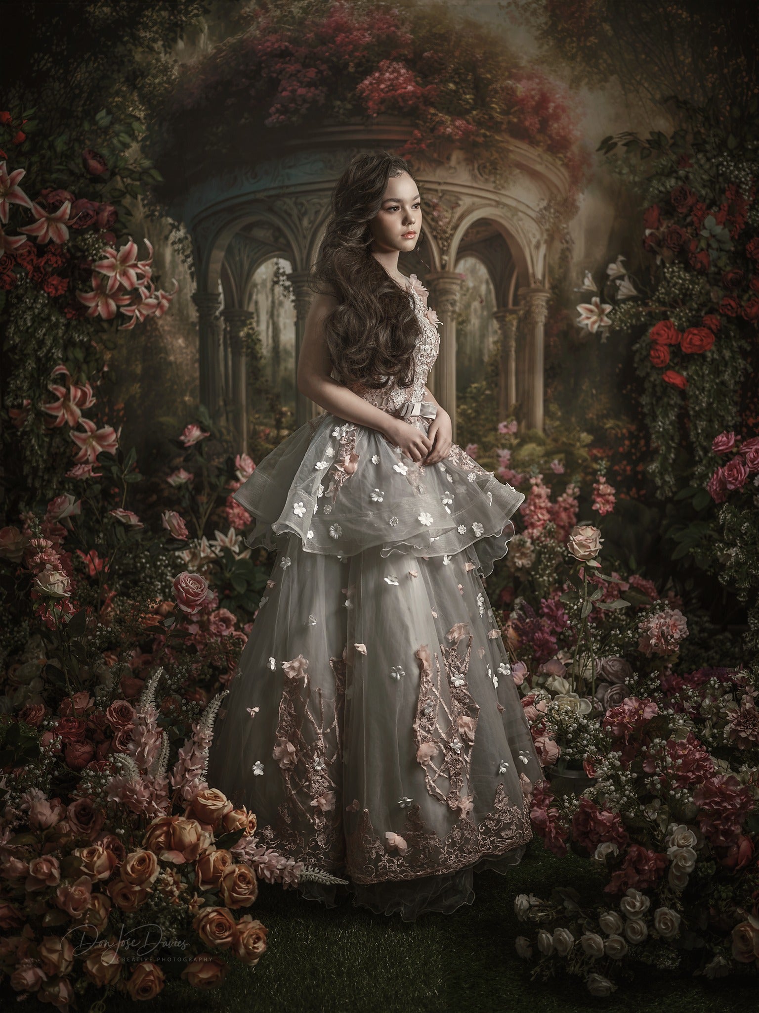 Kate Enchanted Gazebo Spring Fantasy Garden Backdrop Designed by Candice Compton - Kate Backdrop AU