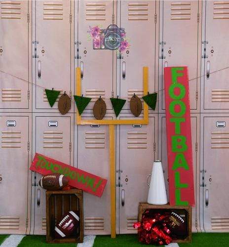 Kate Sports Football Lockers Backdrop Designed by Leann West - Kate Backdrop AU