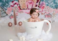 Kate Christmas Sugars Gingerbread Hot Cocoa Backdrop for Photography - Kate Backdrop AU