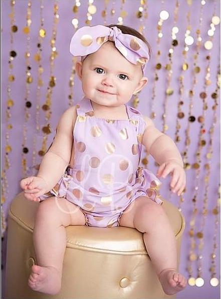 Kate Purple Gold Dots Children Birthday Backdrop for Photography Designed by Lisa B - Kate Backdrop AU