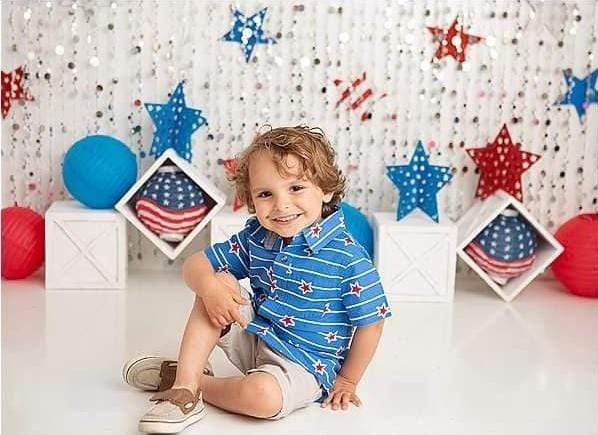 Kate 4th of July Banner Independence Day Backdrop for Photography Designed by Lisa B - Kate Backdrop AU