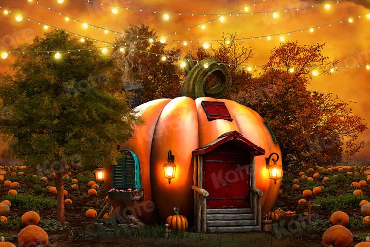 Kate Fall Pumpkin Backdrop Lights for Photography - Kate Backdrop AU