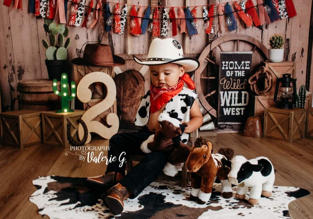 Kate Wild West Birthday Backdrop Designed by Mandy Ringe Photography - Kate Backdrop AU