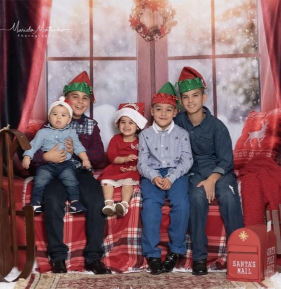 Kate Christmas Snow And Sunshine Outside Window Backdrops for Photography - Kate Backdrop AU