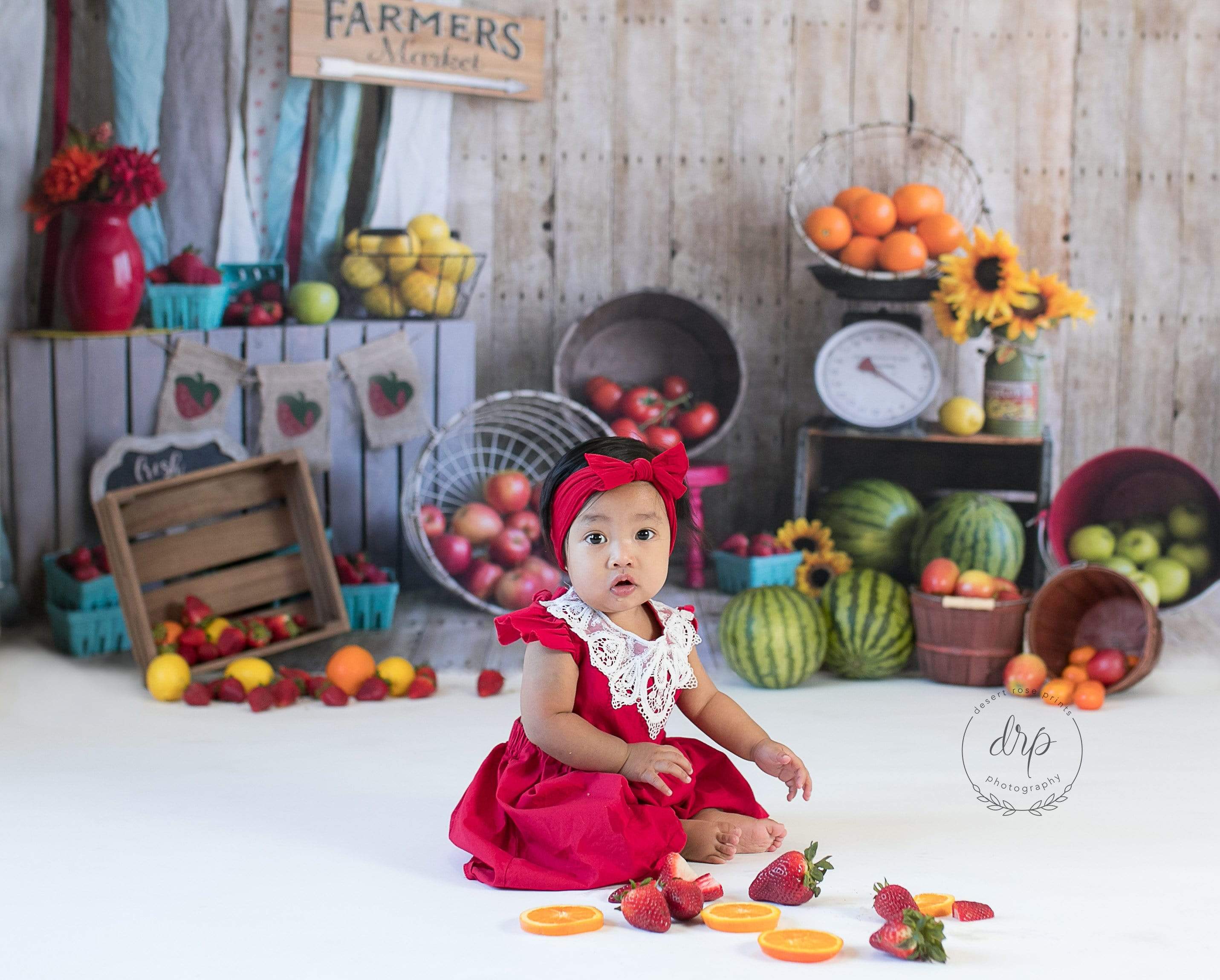 Kate Summer Farmers Market Backdrop for Photography Designed by Danette Kay Photography - Kate Backdrop AU