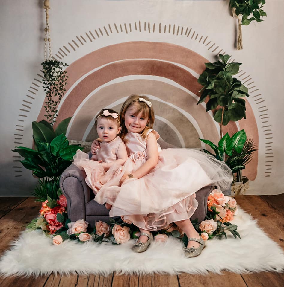 Kate Mother's Day Boho Rainbow Decorated Big Backdrop Designed by Mandy Ringe Photography