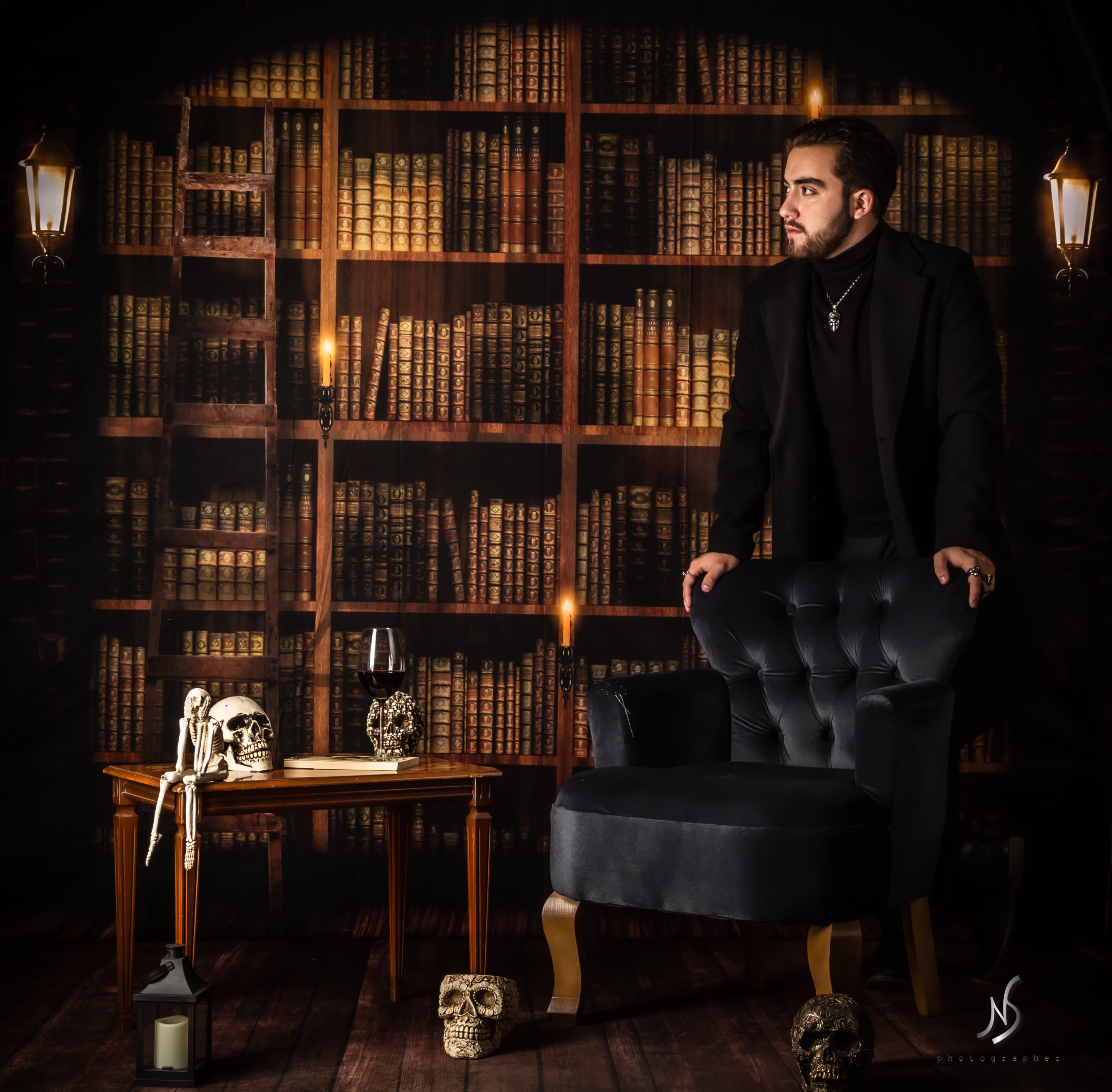 Kate Bookshelf Backdrop Retro for Photography - Kate Backdrop AU