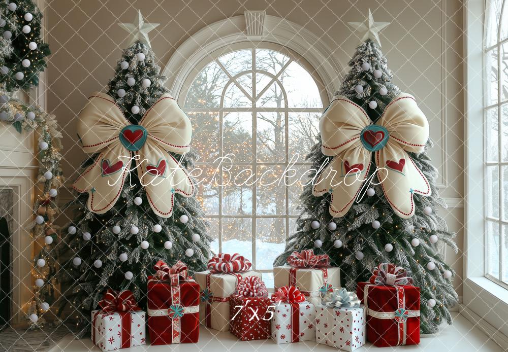 Kate Christmas Trees Bows Presents Backdrop Designed by Mini MakeBelieve - Kate Backdrop AU