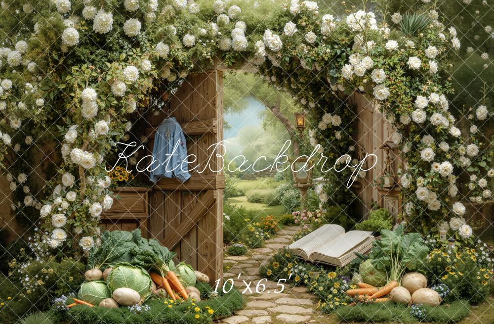 Kate Garden Arch Open Book Vegetables Backdrop Designed by Chain