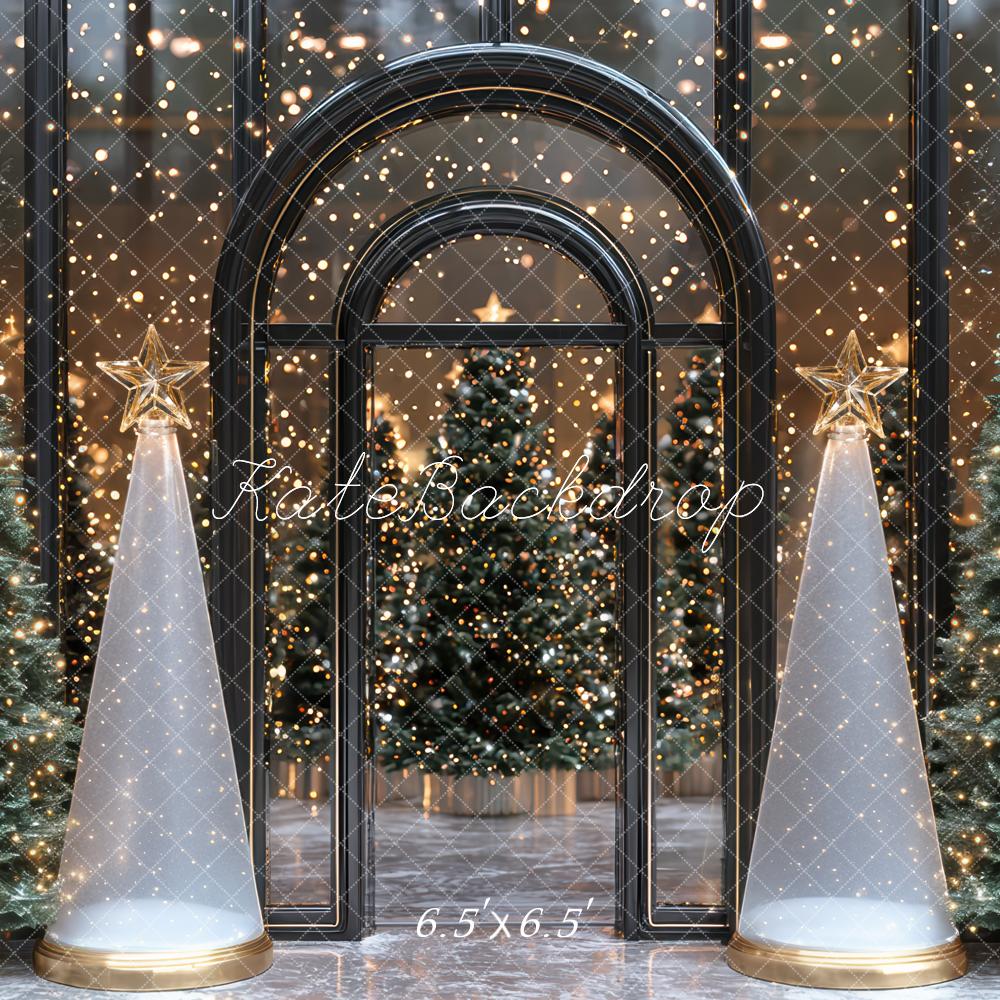 Kate Christmas Archway Pine Trees Backdrop Designed by Mini MakeBelieve - Kate Backdrop AU