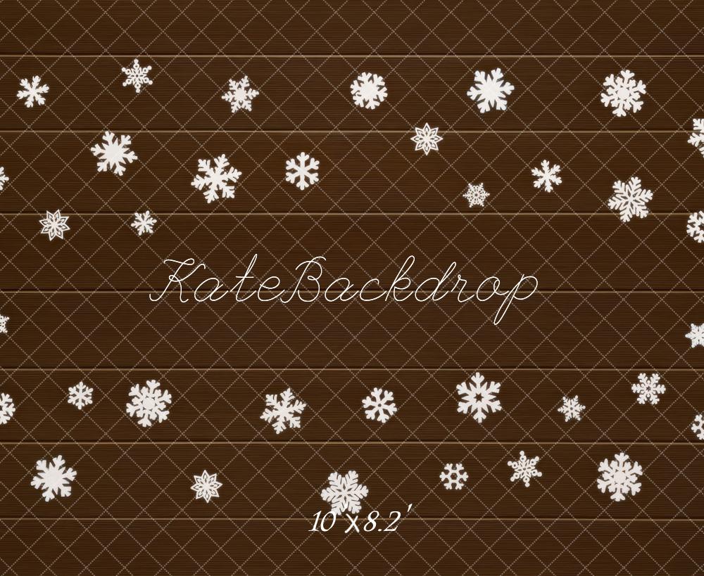 Kate Snowflake Wood Pattern Backdrop Designed by Mini MakeBelieve