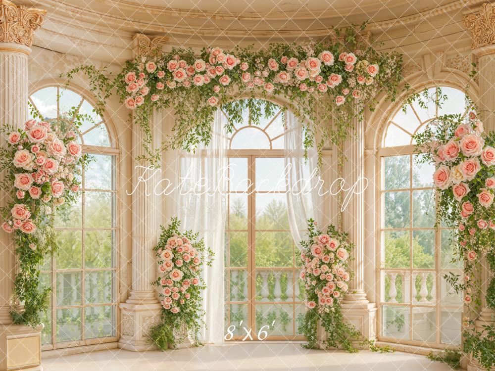 Kate Spring Wedding Flower Window Backdrop Designed by Emetselch