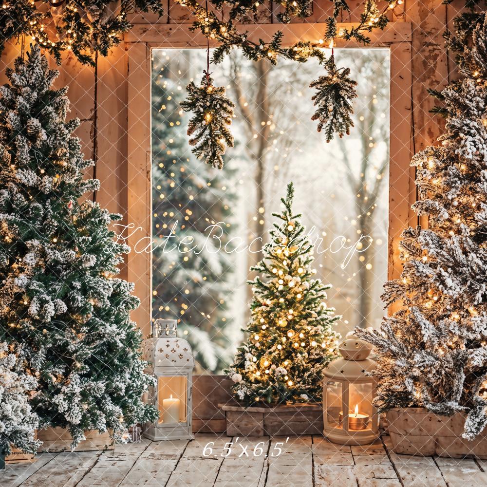 Kate Christmas Trees Bokeh Backdrop Designed by Emetselch - Kate Backdrop AU