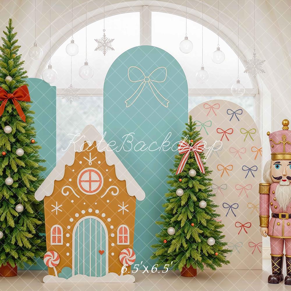 Kate Christmas Nutcracker Gingerbread House Backdrop Designed by Mini MakeBelieve - Kate Backdrop AU