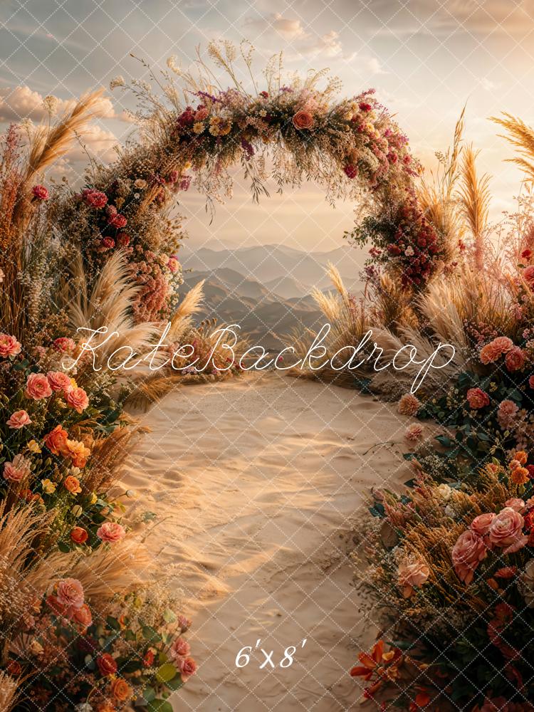 Kate Arch Sand Fall Landscape Fleece Backdrop Designed by Emetselch - Kate Backdrop AU
