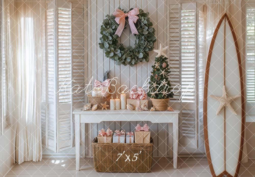 Kate Christmas Wreath Surfboard Backdrop Designed by Mini MakeBelieve - Kate Backdrop AU