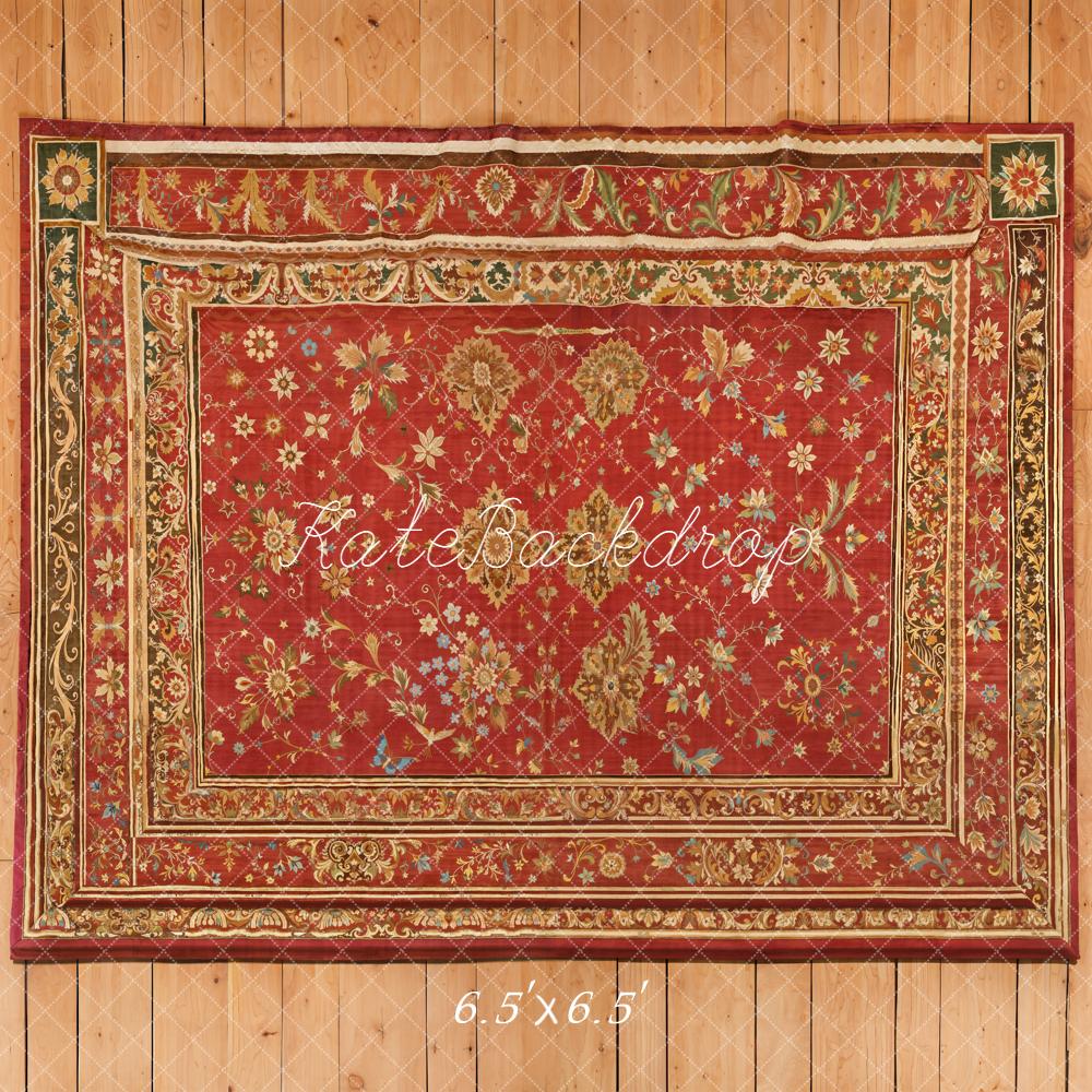Kate Red Fabric Texture Wooden Planks Backdrop Designed by Emetselch - Kate Backdrop AU