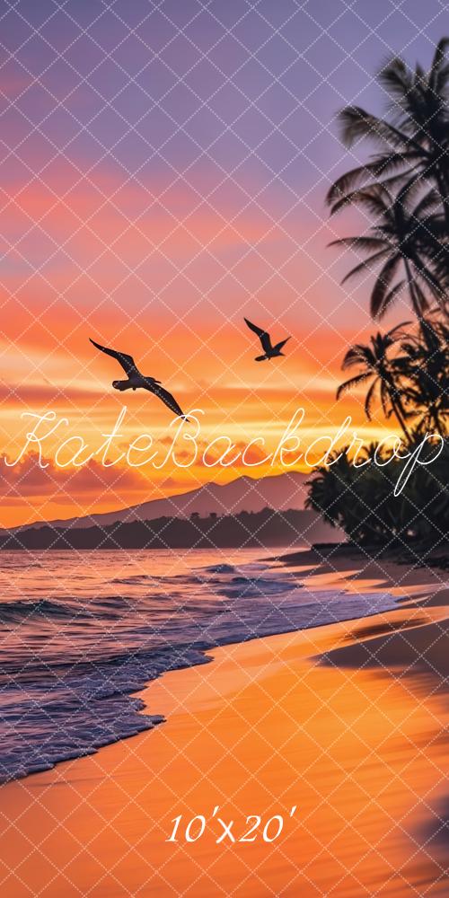 Kate Sunset Beach Birds Backdrop Designed by Chain Photography - Kate Backdrop AU